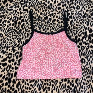 Brandy Melville Pink Cheetah Tank